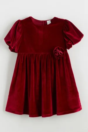 Rochie evazata de catifea