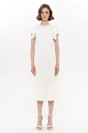 Rochie evazata decorata cu perle sintetice