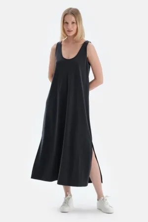 Rochie evazata din amestec de lyocell