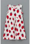 Rochie evazata din bumbac cu imprimeu