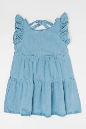 Rochie evazata din denim