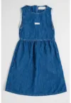 Rochie evazata din denim din amestec de lyocell si in