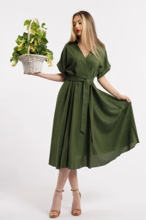 Rochie evazata din in