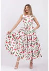 Rochie evazata fara maneci cu buzunare laterale