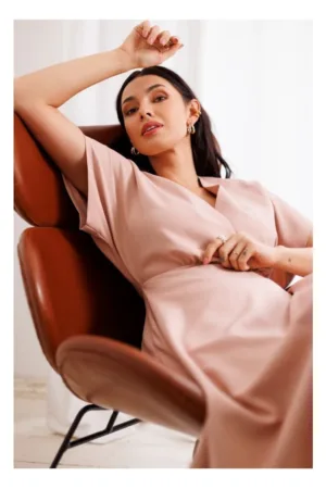 Rochie evazata - roz -