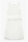 Rochie fara maneci cu broderie