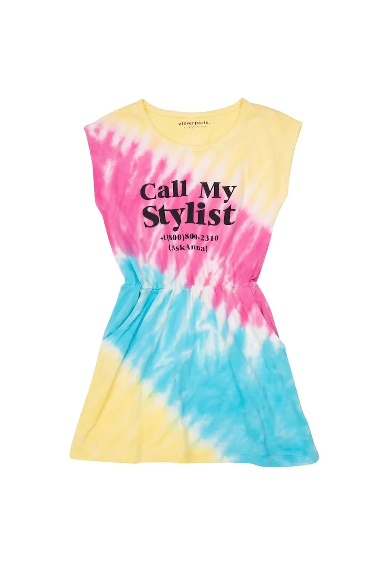 Rochie fara maneci cu imprimeu -