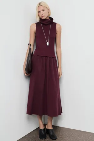 Rochie fara maneci cu model 2 in 1