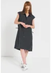 Rochie fara maneci cu nasturi