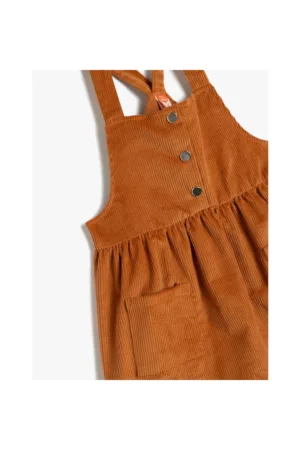Rochie fara maneci cu nasturi decorativi