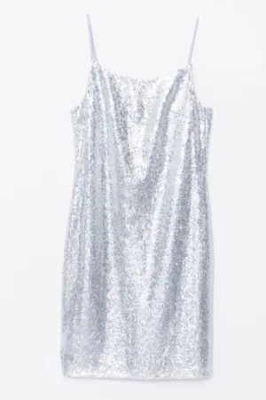 Rochie fara maneci cu paiete