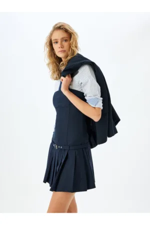 Rochie fara maneci cu pliuri