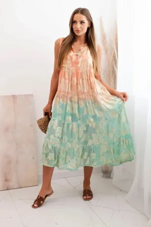 Rochie fara maneci din viscoza -