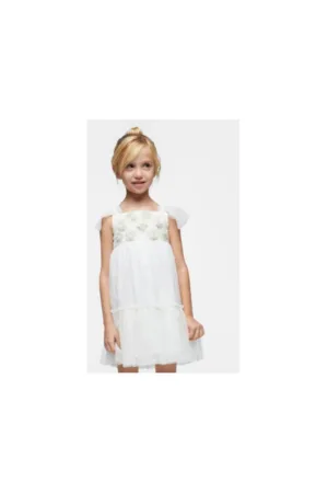Rochie fete - 013744 - Ecru - Poliester -