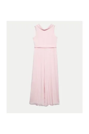 Rochie fete -  10 bujori stralucitori - roz - 100% poliester