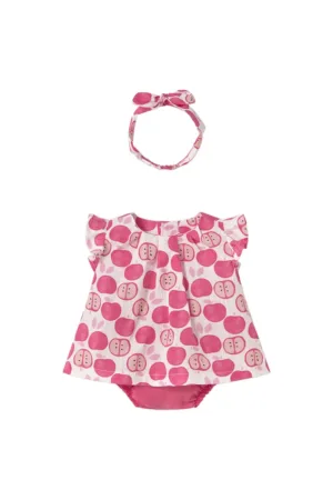 Rochie fete  1260 - Bumbac - Roz