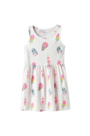 Rochie fete  13230153 - Bumbac - Alb