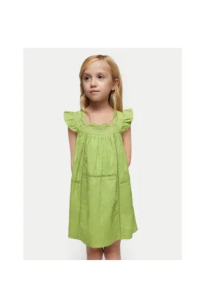 Rochie fete -  13768 - Verde - Bumbac