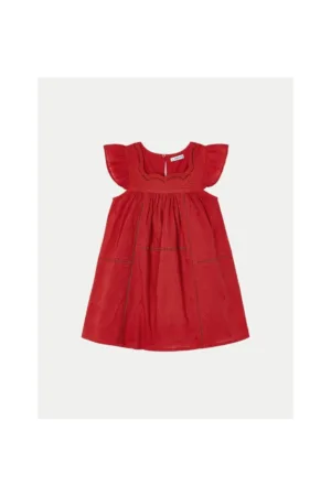 Rochie fete - 13775 - Rosu - Bumbac