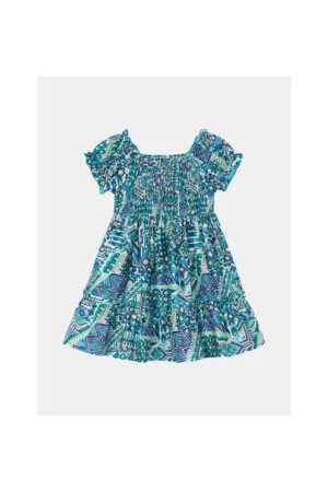 Rochie fete - 13799 - Multicolor - Bumbac
