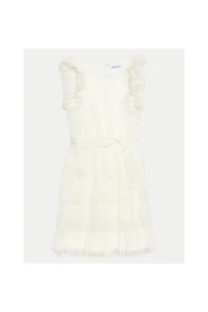 Rochie fete - 14482 - Ecru - Poliester