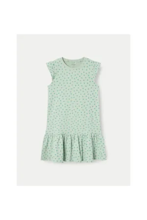 Rochie fete - 14758 - Verde - Bumbac