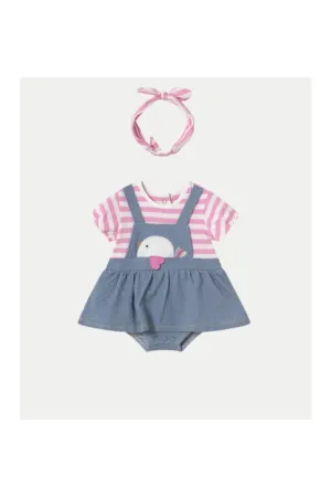 Rochie fete  1658 - Bumbac/Elastan - Multicolor