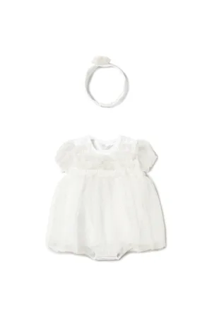 Rochie fete  1659 - Bumbac/Poliamida - 0-3 luni - Bej