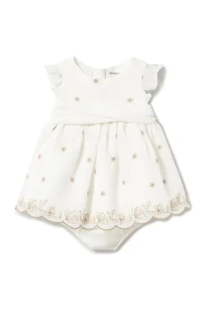 Rochie fete  1856 - Poliester - 1-3 luni - Alb