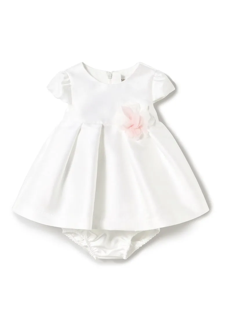 Rochie fete 1861 - Poliester - 0-3 luni - Alb