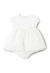 Rochie fete  1862 - Poliester/Bumbac - 0-3 luni - Alb