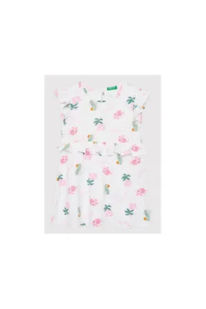 Rochie fete -  300129784 - Bumbac - Alb