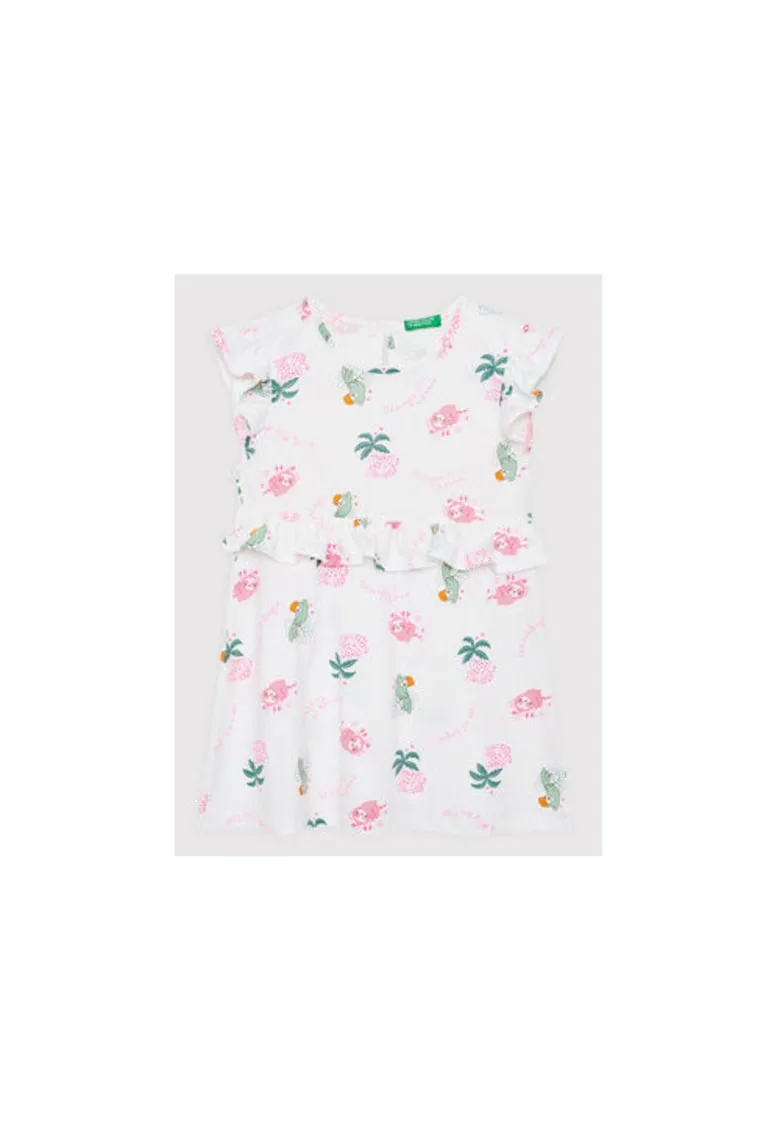 Rochie fete - 300129784 - Bumbac - Alb