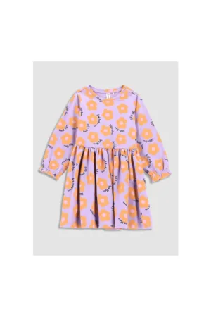 Rochie fete - 302630479 - Bumbac - Violet
