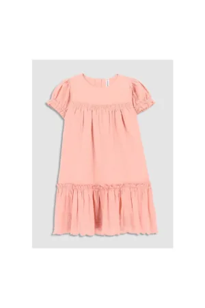 Rochie fete - 302630691 - Bumbac - Roz
