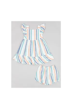 Rochie fete - 302707454 - Bumbac - Multicolor