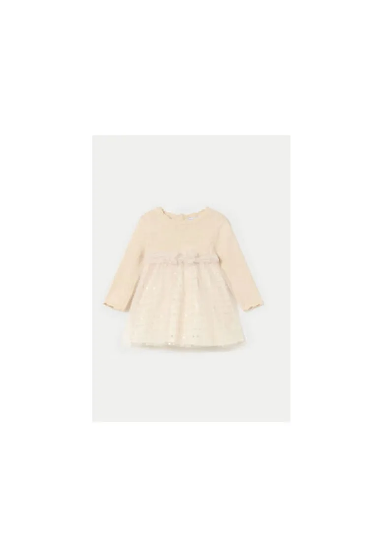 Rochie fete - 304295881 - Poliester/Viscoza - Bej