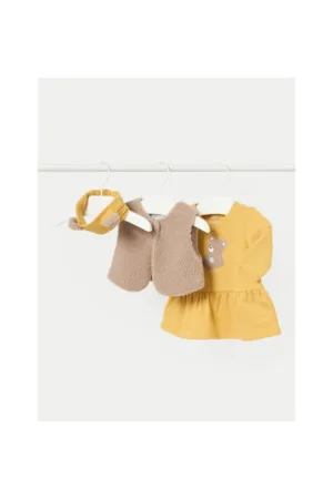 Rochie fete -  304311314 - Bumbac - Galben