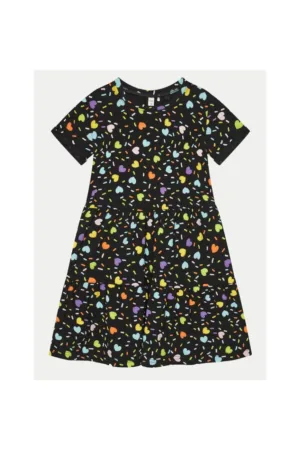 Rochie fete - 358050 - Negru - Bumbac