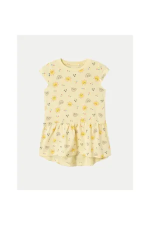 Rochie fete - 522971 - Galben - Bumbac