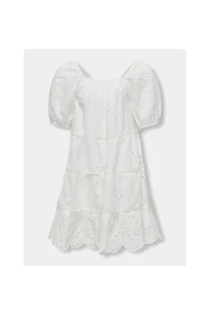 Rochie fete -  82511 - Bumbac - Alb