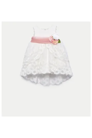 Rochie fete Abel Lula - 5012 - Poliester/Bumbac - Alb