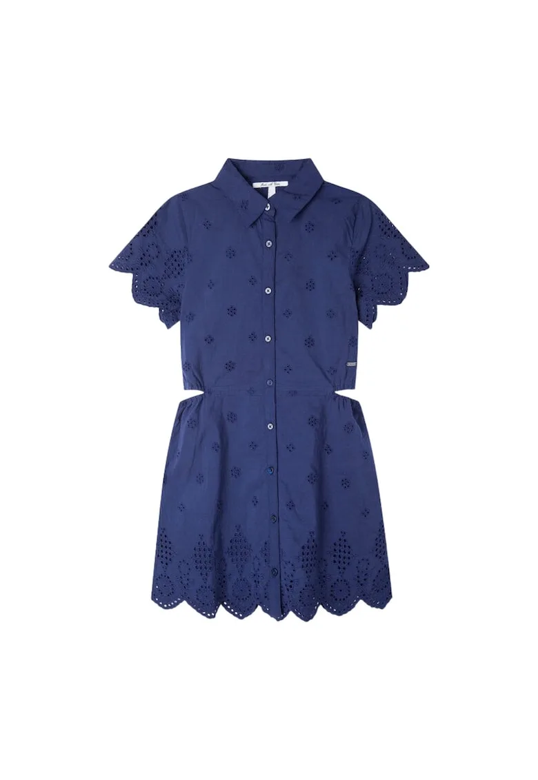 Rochie fete - Bumbac - Bleumarin -