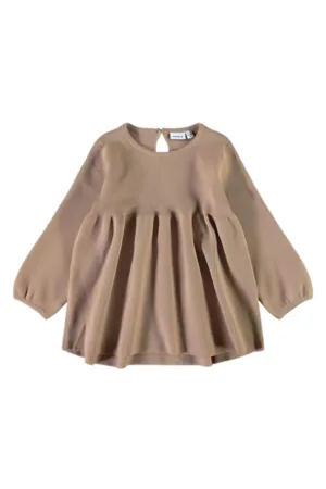 Rochie fete -  Selia - bej - nylon/poliester -