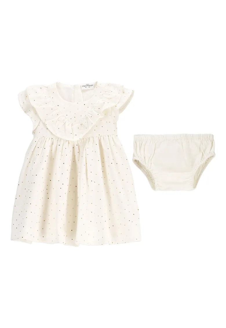 Rochie fete WC5128202EBG - Bumbac - Bej