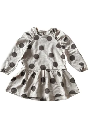 Rochie fete - buline - confortabila - maro - poliester-bumbac-viscoza-elastan -