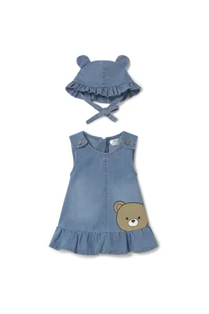 Rochie fete -  bumbac - albastru