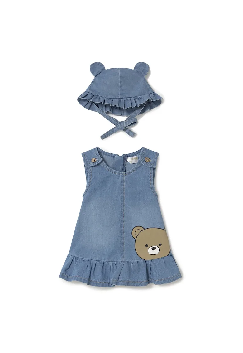 Rochie fete - bumbac - albastru