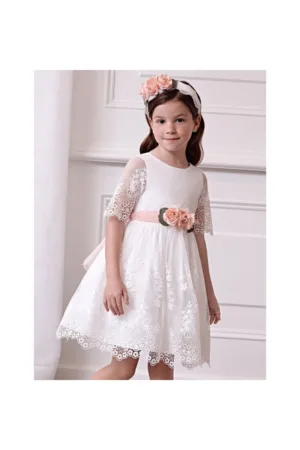 Rochie fetite - 34756 - Poliester - Alb