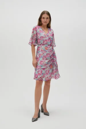 Rochie florala fucsia